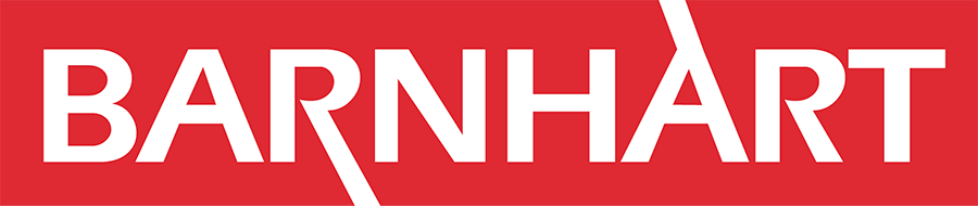 Red rectangular logo with the word "BARNHART" in bold white uppercase letters, with the letter "A" stylized by an angled white line.